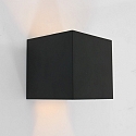 Steinhauer outdoor wall luminaire MURO up / down, cube shape, adjustable IP44, black matt dimmable
