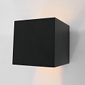 Steinhauer outdoor wall luminaire MURO up / down, cube shape, adjustable IP44, black matt dimmable