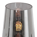 table lamp ANCILLA 1 flame, short, with switching function, conical E27 IP20, black matt dimmable