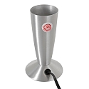 Mexlite table lamp VOLCAN with switch, conical E14 IP20, steel brushed 