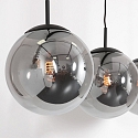 Steinhauer pendant luminaire BOLLIQUE 3 flames, long E27 IP20, black matt dimmable