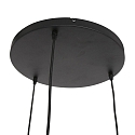 Steinhauer pendant luminaire BOLLIQUE 3 flames, round E27 IP20, black matt dimmable