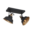 Mexlite wall and ceiling luminaire NOV� 2 flames, adjustable E14 IP20, black matt dimmable