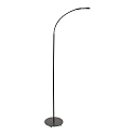 floor lamp PLATU with flex arm, with touch dimmer IP20, black matt dimmable
