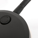 Mexlite floor lamp PLATU with flex arm, with touch dimmer IP20, black matt dimmable
