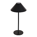 table lamp ANCILLA up / down, with USB connection, with accumulator, with touch dimmer IP54, black matt dimmable