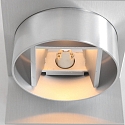 Steinhauer wall luminaire MURO up / down, square, cylindrical, adjustable G9 IP20, steel brushed dimmable