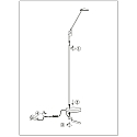 Steinhauer floor lamp DAPHNE 1 flame IP20, black dimmable