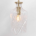 Mexlite pendant luminaire GRAZIOGLASS ?10cm E27 IP20, brass
