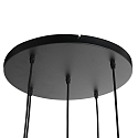 Steinhauer pendant luminaire BOLLIQUE 5 flames GU10 + E27 IP20, black dimmable