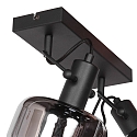 Steinhauer wall luminaire GLASLIC 2 flames, swivelling, rotatable E27 IP20, black dimmable