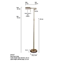 Mexlite Mexlite Floor lamp KARL, 1 flame, steel