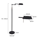 Mexlite Mexlite Floor lamp KARL, 1 flame, black