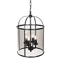 Steinhauer pendant luminaire PIMPERNEL 4 flames E14 IP20, black dimmable
