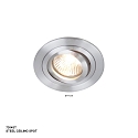 Steinhauer recessed luminaire P�LITE SPOT round, swivelling GU10 IP20, steel brushed dimmable