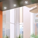 Steinhauer recessed luminaire P�LITE SPOT round, swivelling GU10 IP20, steel brushed dimmable
