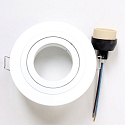 Steinhauer recessed luminaire P�LITE SPOT round, swivelling GU10 IP20, white matt dimmable