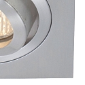 Steinhauer recessed luminaire P�LITE SPOT swivelling, square GU10 IP20, steel brushed dimmable