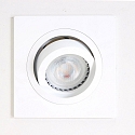 Steinhauer recessed luminaire PÉLITE SPOT swivelling, square GU10 IP20, white matt dimmable