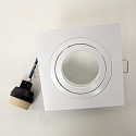 Steinhauer recessed luminaire PÉLITE SPOT swivelling, square GU10 IP20, white matt dimmable