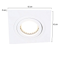 Steinhauer recessed luminaire PÉLITE SPOT swivelling, square GU10 IP20, white matt dimmable