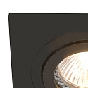Steinhauer recessed luminaire PÉLITE SPOT swivelling, square GU10 IP20, black matt dimmable