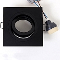 Steinhauer recessed luminaire PÉLITE SPOT swivelling, square GU10 IP20, black matt dimmable