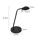 Mexlite Table lamp BIRON, 1 flame, bronze