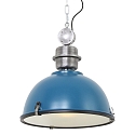 Steinhauer pendant luminaire BIKKEL - � 42CM 1 flame, medium E27 IP20, drak blue dimmable