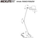Mexlite Mexlite Table lamp DAVIN, 1 flame, reflector, green