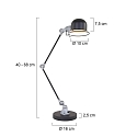 Mexlite Mexlite Table lamp DAVIN, 1 flame, reflector, black