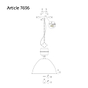 anne light & home AN Pendant luminaire FRISK, 1 flame, metal, grey