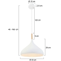Mexlite Mexlite Pendant luminaire BJORR, 1 flame, 45cm, white