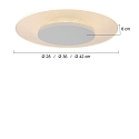 Steinhauer ceiling luminaire LIDO small, round, indirect, perforated IP20, white matt dimmable