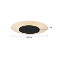 ceiling luminaire LIDO round, medium, indirect, perforated IP20, black matt dimmable