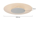 Steinhauer ceiling luminaire LIDO large, round, indirect, perforated IP20, white matt dimmable