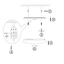 Mexlite outdoor ceiling luminaire GALAXY small, round, switchable, cambered IP44, white matt 