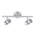 spotlight bar NATASJA 2 flames, Dim-To-Warm, adjustable GU10 IP20, steel brushed dimmable