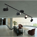 Steinhauer spotlight bar NATASJA 4 flames, long, Dim-To-Warm, adjustable GU10 IP20, black matt dimmable