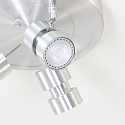 Steinhauer spotlight bar NATASJA 3 flames, round, Dim-To-Warm, adjustable GU10 IP20, steel brushed dimmable