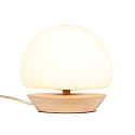Steinhauer table lamp ANCILLA round, short, with touch dimmer G9 IP20, beech, natural colour dimmable