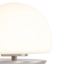Steinhauer table lamp ANCILLA round, short, with touch dimmer G9 IP20, steel brushed dimmable