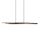 Steinhauer Pendant luminaire ZELENA LED, adjustable, 4 flames, silver