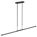 Steinhauer Steinhauer Pendant luminaire ZELENA LED, 3 flames, L:150cm, black