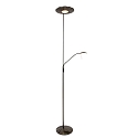 Steinhauer Floor lamp ZODIAC LED, 2 flames, with reading arm adjustable, steel