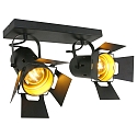 Mexlite Spot CARR�, 2 flames, studio spotlight, black