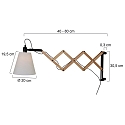 Mexlite Mexlite Wall luminaire DION, 1 flame, beech