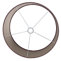 Steinhauer shade KAPPEN - � 50CM cylindrical, silver