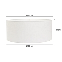 Steinhauer shade KAPPEN - � 50CM cylindrical, white