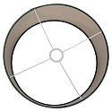 shade KAPPEN - � 40CM flat, cylindrical